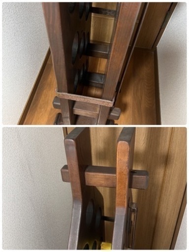 ◆木製ワインラック　18本収納　アンティーク風◆