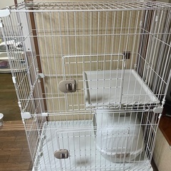 キャットケージ　トイレ付き