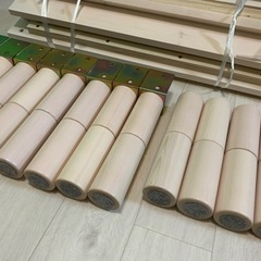 譲渡先決定【シングルベット2台】すのこ　天然パイン無垢材　キングサイズも可能‼︎の画像