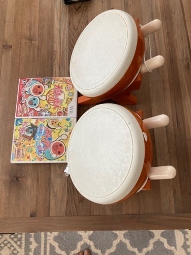 Wii 太鼓の達人　タタコン2個セット　ソフト2本