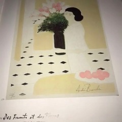 アンドレ・ブラジリエ　花束　オリジナルリトグラフ  自筆サイン・ナンバー入りの画像