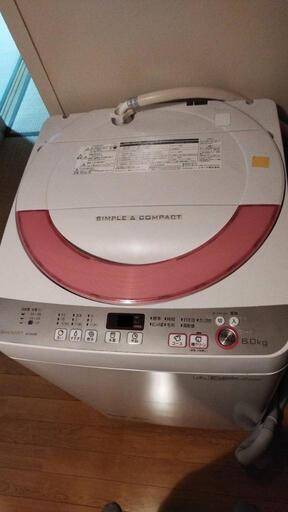 引き取りの方お値引きします 2016年製 SHARP 洗濯機 ES―GE60R‐P