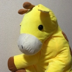 くったりキリン　でかBIG  イエローブラウン　ぬいぐるみの画像