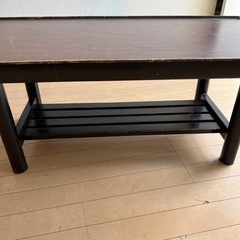 【処分予定】レトロなローテーブル。アンティーク 茶色 木製の画像