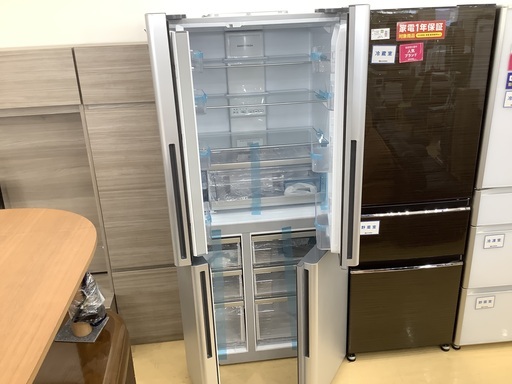 AQUA フレンチ冷蔵庫　AQR-TZ51K 2021年製　未使用品　ヘコミ有り