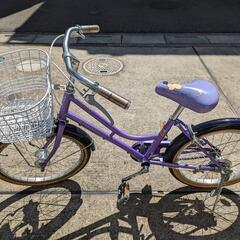 ★お譲り先決定★【子供自転車20インチ】女の子　サドル破れ有　オ...