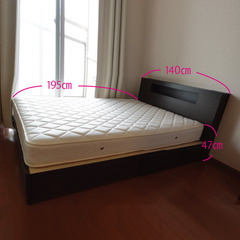 綺麗な状態です。マットレス付きダブルベッド￥0の画像