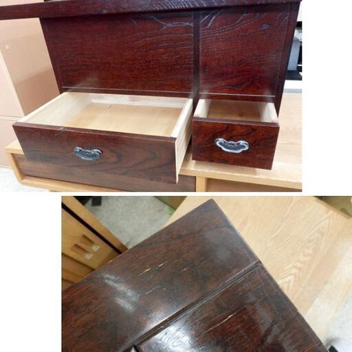 アンティーク関西長火鉢 古民家家具 囲炉裏 座卓 C2780□囲炉裏テーブル□関西火鉢□座卓 和家具□古民家 家具□五徳