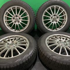 【BS BLIZZAK REVO GZ 215/60R17】スタッドレス【ECO FORME 17インチ 6.5J5HPCD114.3+53】バリ溝 C-HR エスティマ等　(MTB256)クレジットカード QRコード決済可能