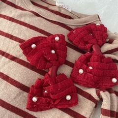 2点セット・韓国子供服 トップス・スカート　90 赤の画像