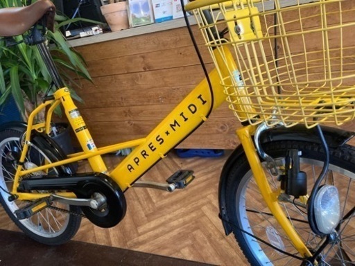【20インチ】自転車　イエロー