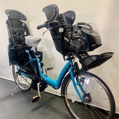 関東全域送料無料 保証付き 電動自転車　ブリヂストン　アンジェリーノ　26インチ　3人乗り 8.7ah 青系