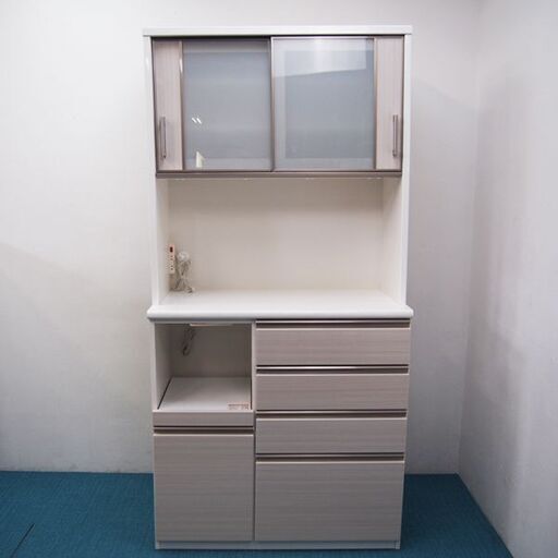 ニトリ ポスティア 食器棚 幅100cmタイプ 奥行50 高さ206cm (CA08)