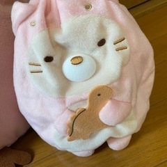すみっコぐらし　大きいぬいぐるみ　巾着の画像