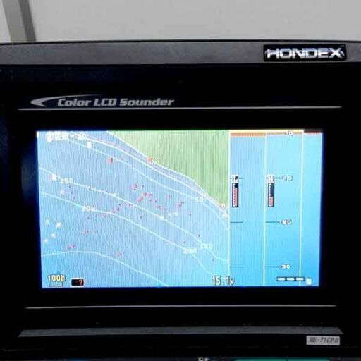魚群探知機 HONDEX カラーGPSプロッター魚探 HE-71GPⅡ 魚群探知機 本多電子株式会社 ソナー 淡水 海水 釣り具 アウ