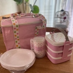 afternoon teaの水玉お弁当セット【値下げ】