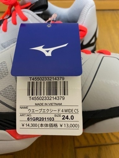 ☆★新品★Mizuno★カーペット(室内コート)用★テニスシューズ★24cm(3E)★☆