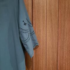 七分袖　刺繍チュニック・ワンピースの画像