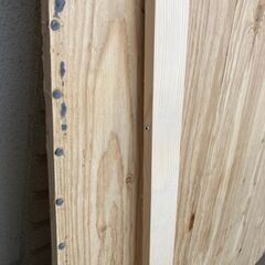 【お譲り先決定】【加工用】木材（ラーチ板）大４枚、小（大の半分2枚）あげますの画像
