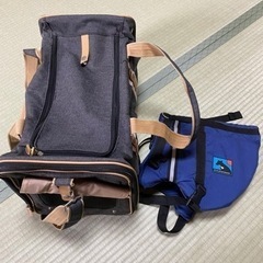 ペット用バッグとライフジャケットセット差し上げます