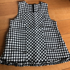 チェックのワンピース　