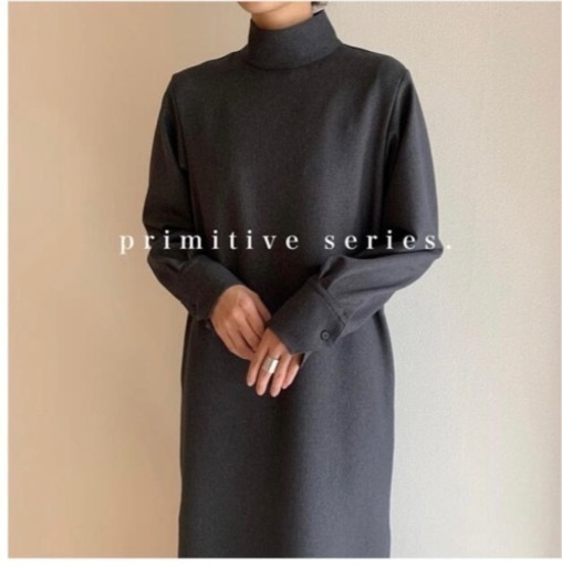 foufou ハイネックプリミティブワンピース