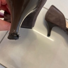 オープントゥ　パンプス　25センチの画像