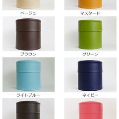 〈お譲り確定〉ゴミ箱 PVCレザーゴミ箱　pinoco Mサイズの画像