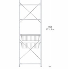 🙇取引先決まりました🙇無印良品 幅58cm スチールユニットシェルフ(引き出し付) ２つセットの画像