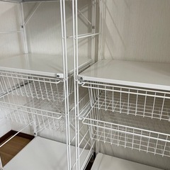 🙇取引先決まりました🙇無印良品 幅58cm スチールユニットシェルフ(引き出し付) ２つセットの画像