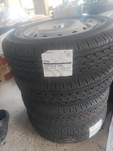 165R13 新品タイヤ　ブリジストン　ホイールセット