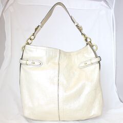 COACH　 コーチ レザーハンドバッグ 16442 メタリックゴールド系　レディース の画像