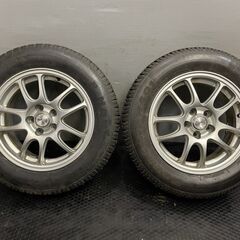 【HANKOOK ZAVAC HPW401 195/65R15】スパイク 2本【社外ホイール 15インチ 6J5HPCD100+43】ウィッシュ プリウス等　(MTG229)クレジットカード QRコード決済可能