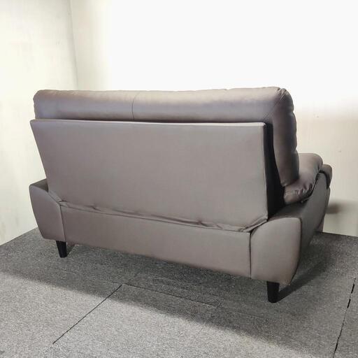 モデルルーム展示品 革張りソファ 2人掛けソファー レザー ブラウン