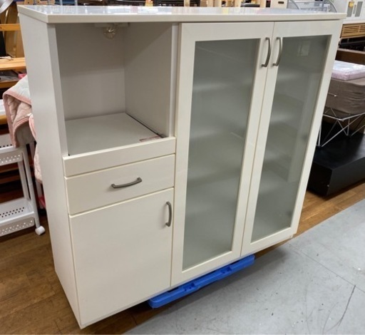 R061 NITORI ハイタイプキッチンカウンター、レンジ台、幅120cm 美品