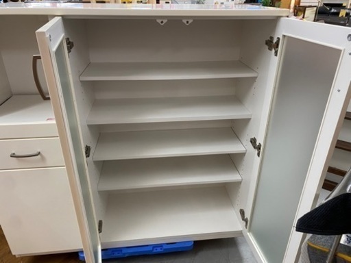 R061 NITORI ハイタイプキッチンカウンター、レンジ台、幅120cm 美品