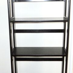 折りたたみ5段本棚(フォールディングシェルフ) 中古 こげ茶