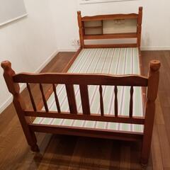 工具不要組み立て式ベッドフレーム　ライト付きの画像