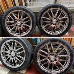 タイヤホイール4本セット　225/45/R18 バリ山