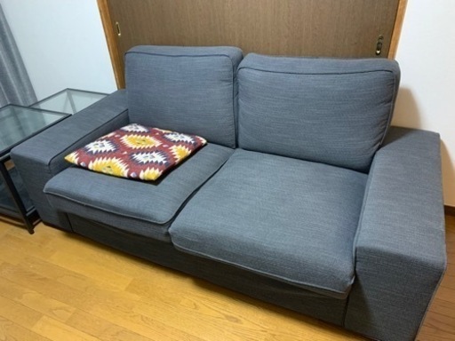 IKEA ソファ　kivik シーヴィク　2人掛けファブリック　グレー