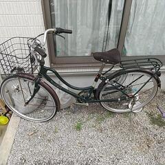 引取の方のみ 無料ママチャリ 自転車 6段変速 オートライト