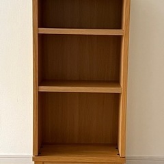 【受付終了】無印良品 オーク材薄型ラック※取扱説明書付