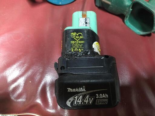 日立工機　旧型12v工具４台+マキタ14.4vアダプター