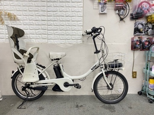 ブリヂストンビッケ2 人気な車種　子供乗せ電動自転車　前カゴあり　チャイルドシート付き