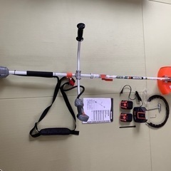 充電式草刈機(中古)、バッテリー２個付、KOSHIN製