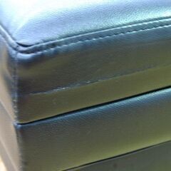 SOFA GRAND 収納付きスツール 幅101×奥37×高36～65cm 合皮 ブラック ソファグランド  札幌市 清田区 平岡 の画像