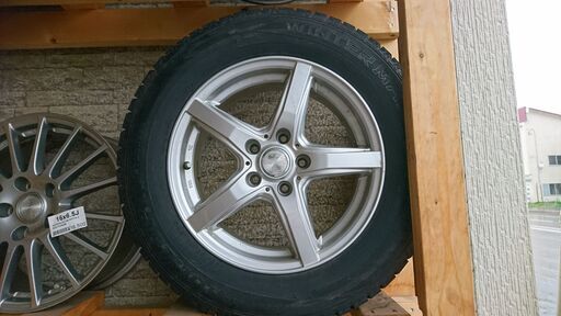 M+S 205/65R16 9分山 ホイール アルミ VIOLENTO 4本 DUNLOP