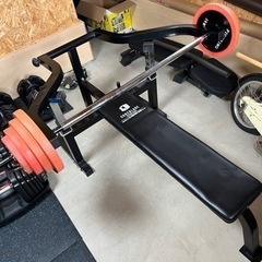 筋トレ！！ベンチプレスセット（ファイティングロードセーフティベンチ