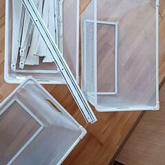 値下げしました！！IKEA　棚　アルゴート　メッシュバスケット3段の画像