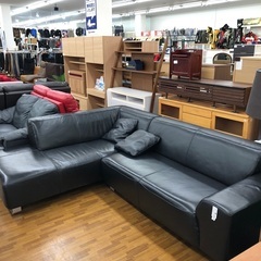 カウチソファ　大塚家具　ブラック